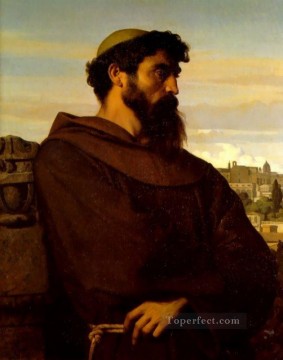  Alexandre Oil Painting - The Roman Monk Academicism Alexandre Cabanel